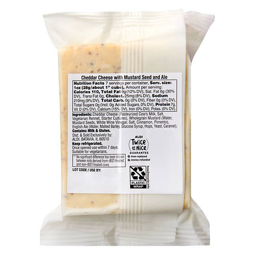 Emporium Selection Mustard Seed Cheddar Cheese with Ale, 7 oz